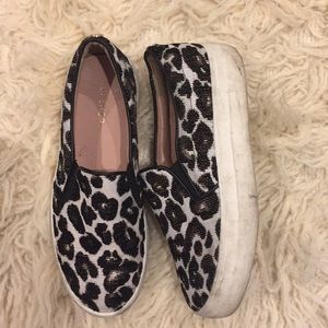 Topshop animal print slip-on shoes